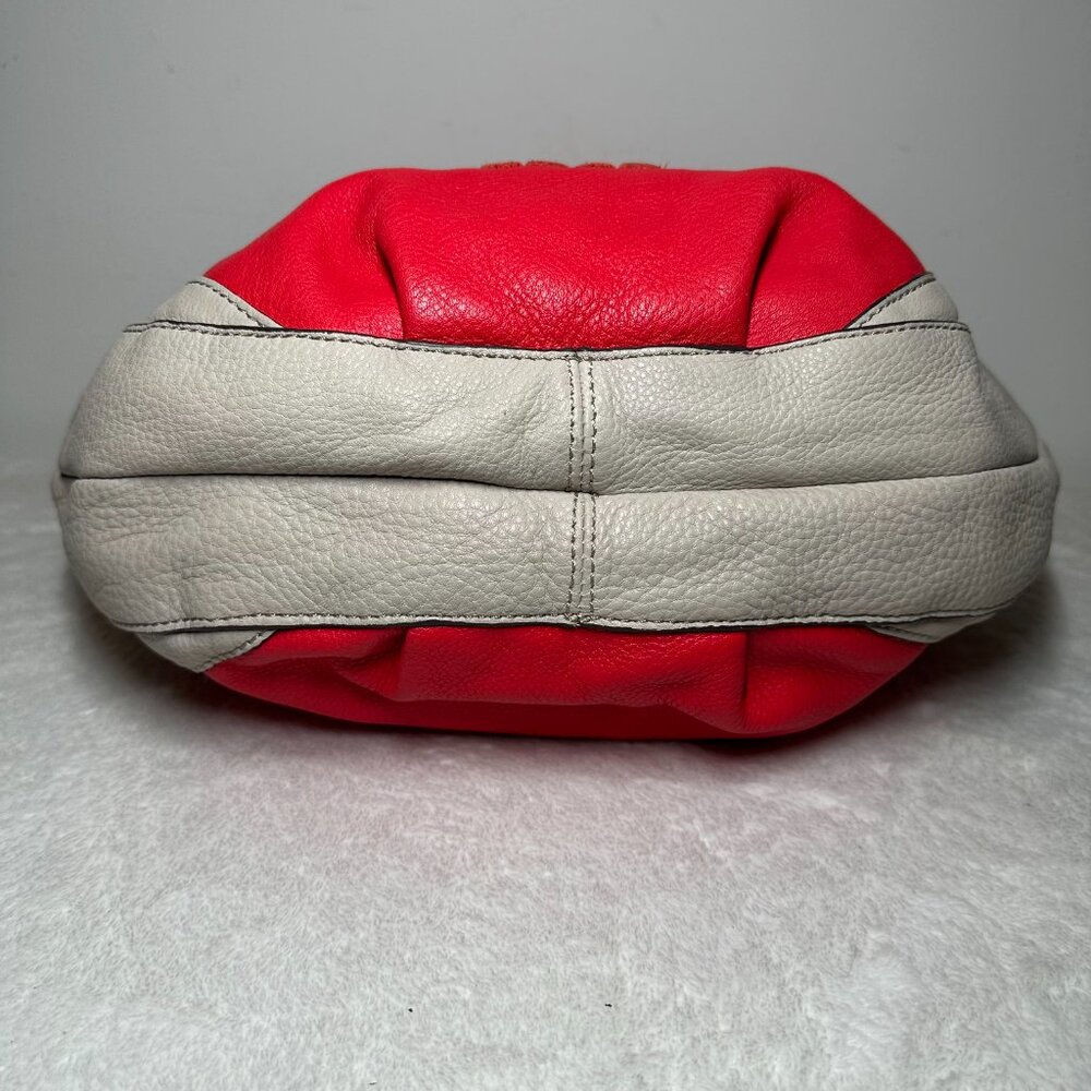 orYany Lyssie Soft Pebbled Leather Colorblock Tote - Berry - Picture 9 of 10